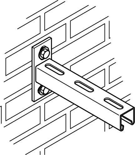 6603831 BIS RapidStrut® Консоли стеновые (BUP1000) монтаж к стене и полу walraven  - Вид №2