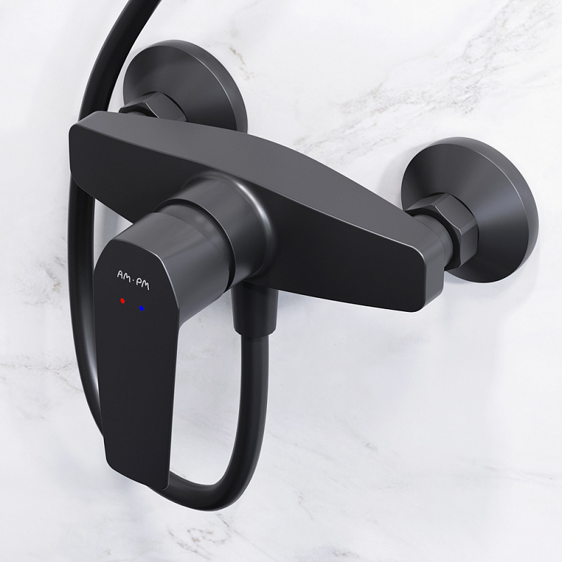 F42890A24 набор 2в1: см-ль д/душа верхний душ d 220 мм ручн.душ 110 мм 1 ф-ция душевая штанг AM.PM Gem - Вид №2