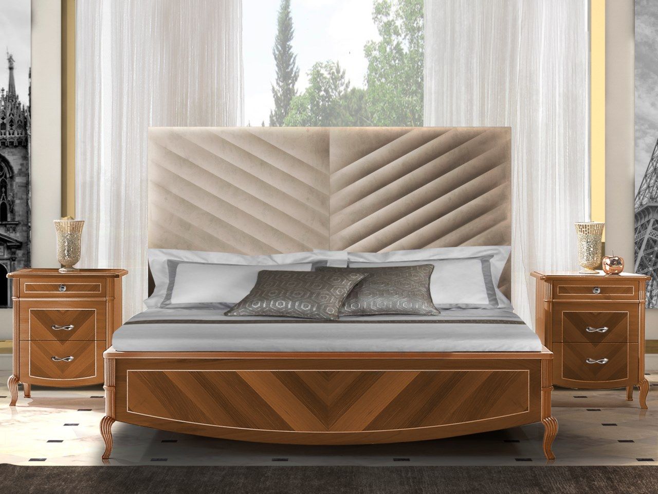 Деревянная тумбочка с ящиками CASA +39 Prestige 2 ARCH-00015908 - Вид №2