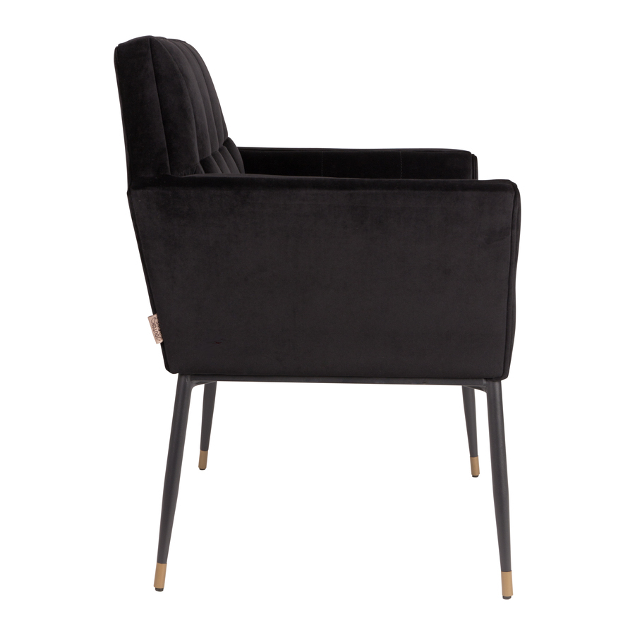 Кресло Kate черное высокое под бархат Dutchbone 1200153 - Вид №3