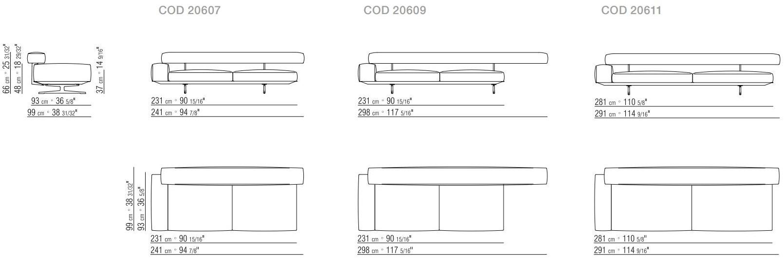 Flexform 2-х местный тканевый диван со съемным чехлом Wing sun-id-1495950 - Вид №6