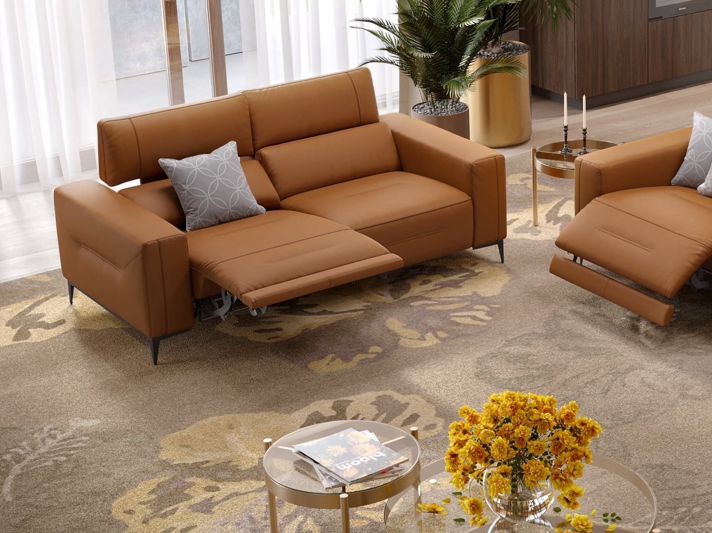 2-местный кожаный диван Sofanella Teramo ARCH-00109662 - Вид №9