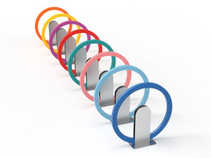 Стойка для велосипедов из полиэтилена и нержавеющей стали