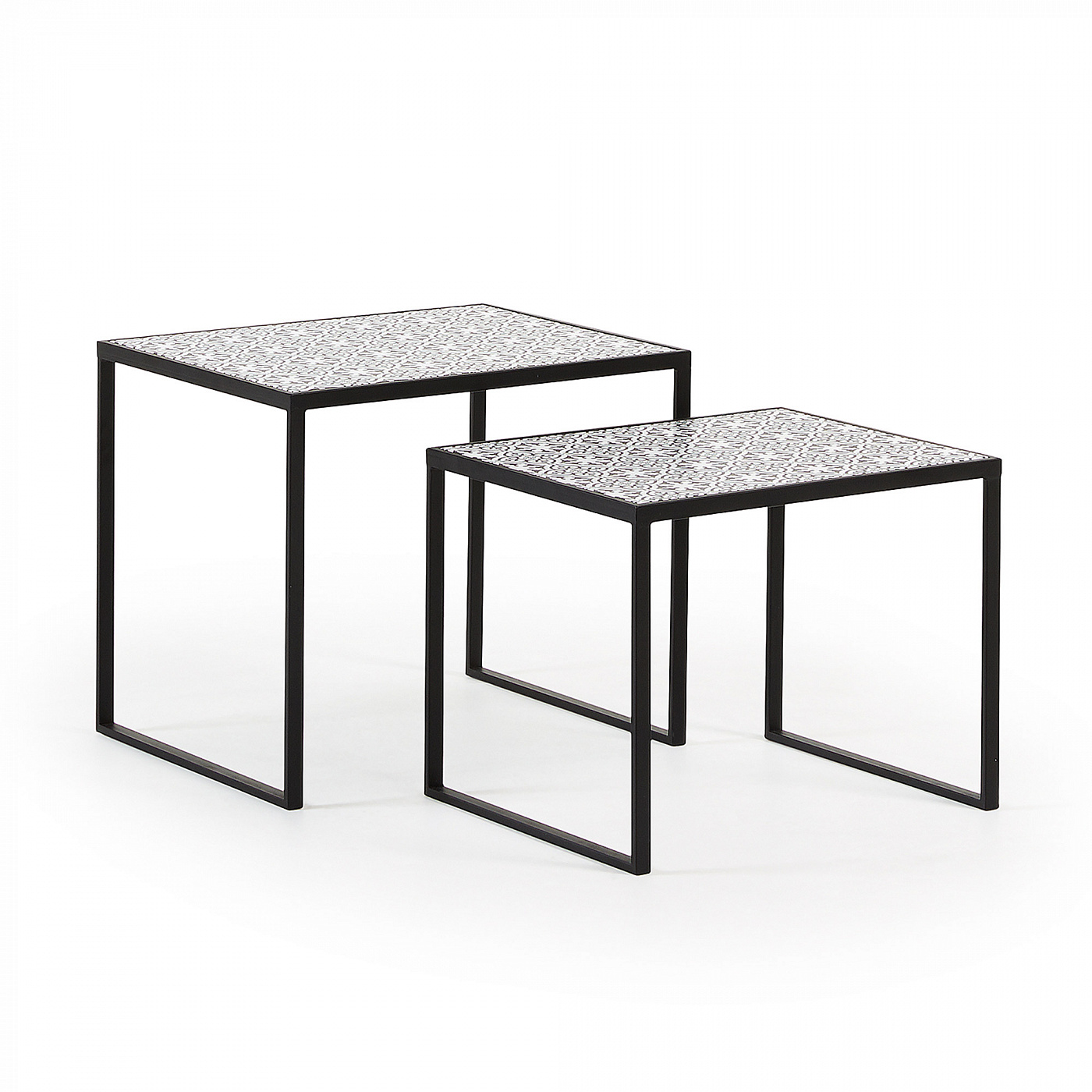 054575 Комплект из 2 столов Tropica металлический черный La Forma Pica  - Вид №1