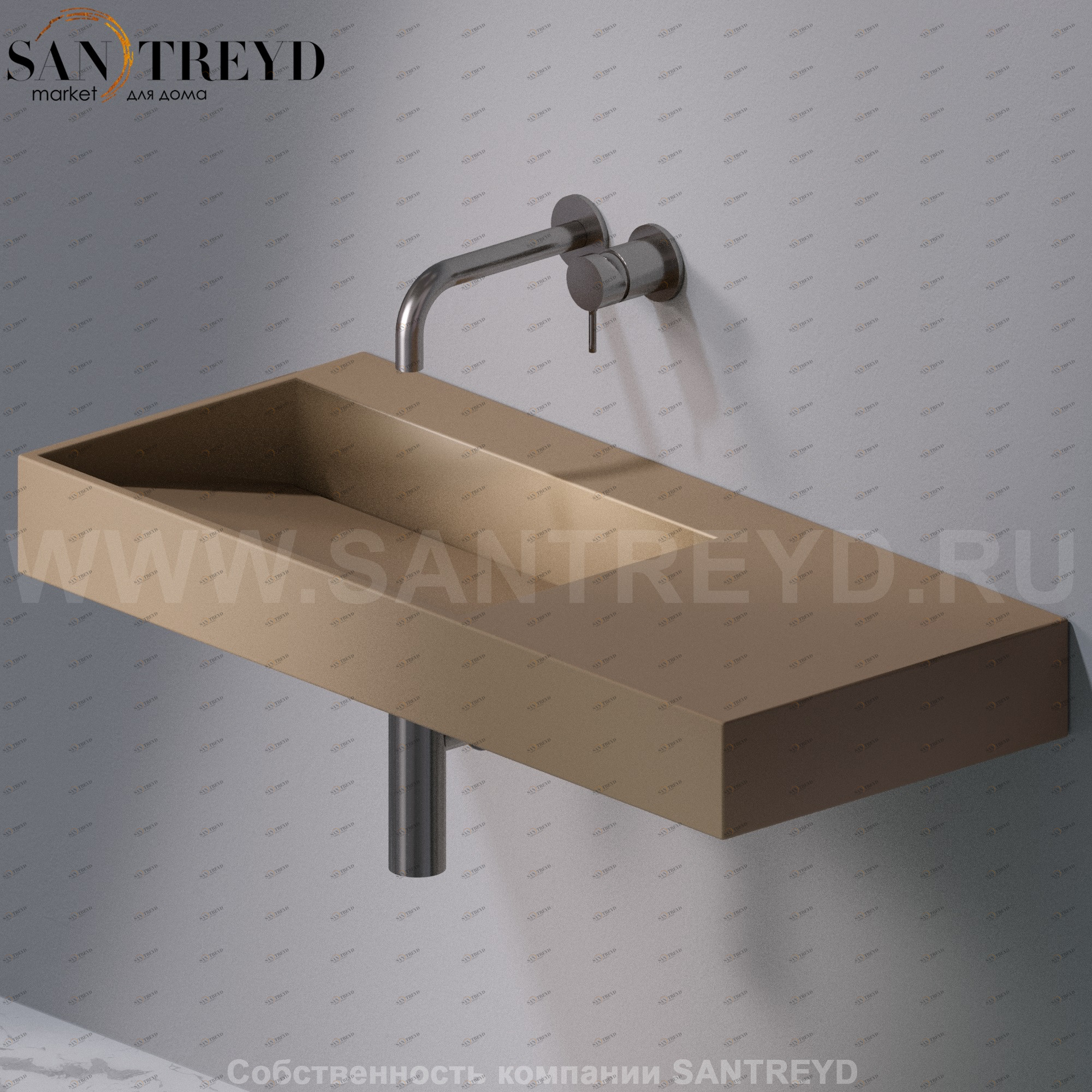 L013T1RPV4.132 Подвесная раковина настенная прямоугольная A. e T. Italia P35 AeT ITALIA