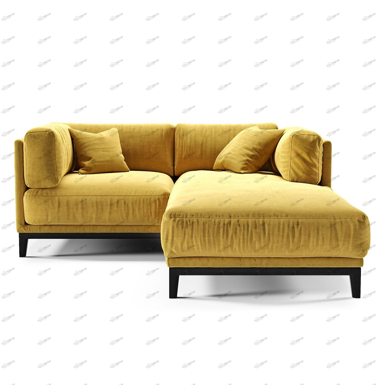 Диван Case угловой желтый THE IDEA ДИЗАЙНЕРСКИЕ 210523 Желтый 