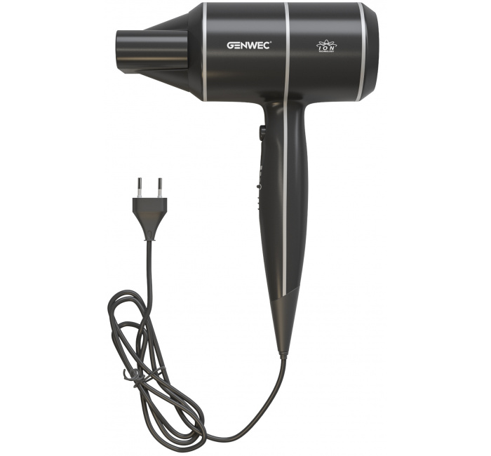 GW02 08 01 03B Genwec Фен ионный "BISE" черный с мешочком 1800Вт 