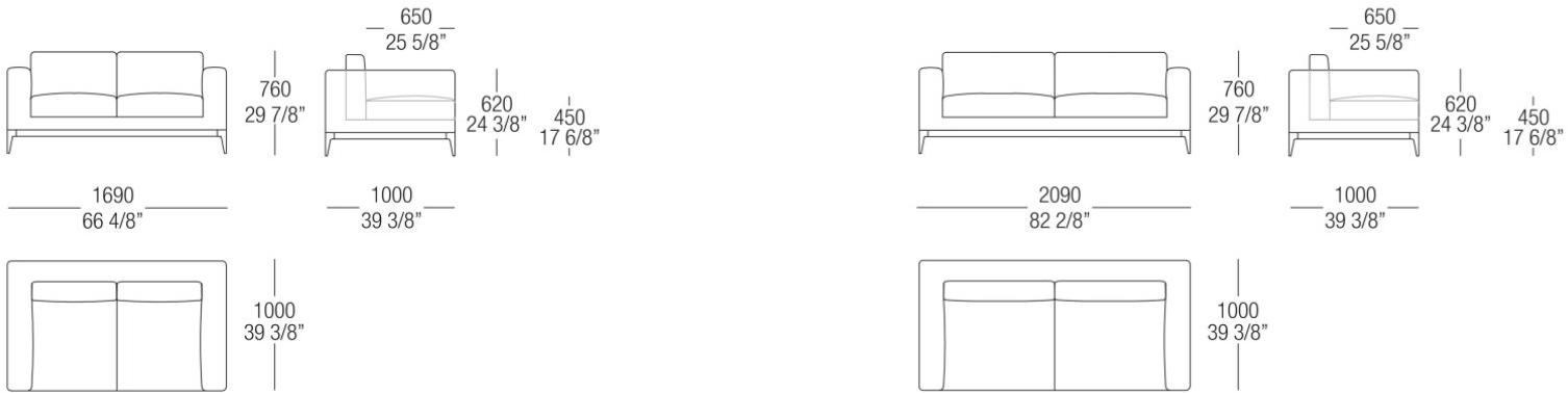 MisuraEmme 2-местный тканевый диван Misuraemme sun-id-1428515 - Вид №2