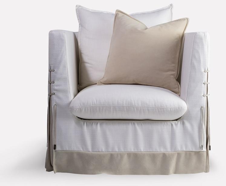 MORADA Кресло с обивкой из ткани с подлокотниками Beachcomber Beachco asc - Вид №1