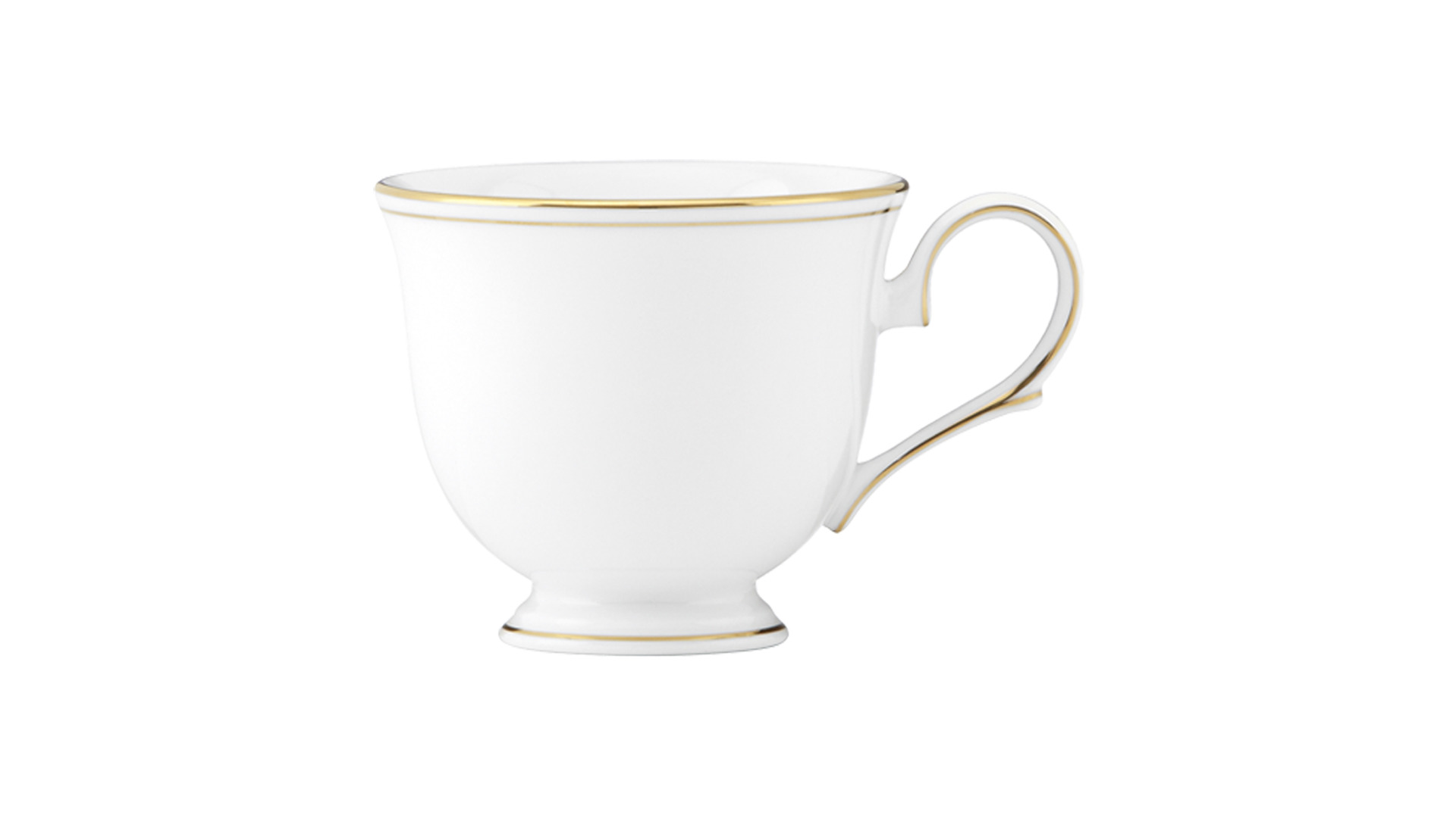 10665764 Lenox Набор из 2 чашек чайных с блюдцами Lenox "Федеральный,золотой кант" 180мл Фарфор костяной  - Вид №2