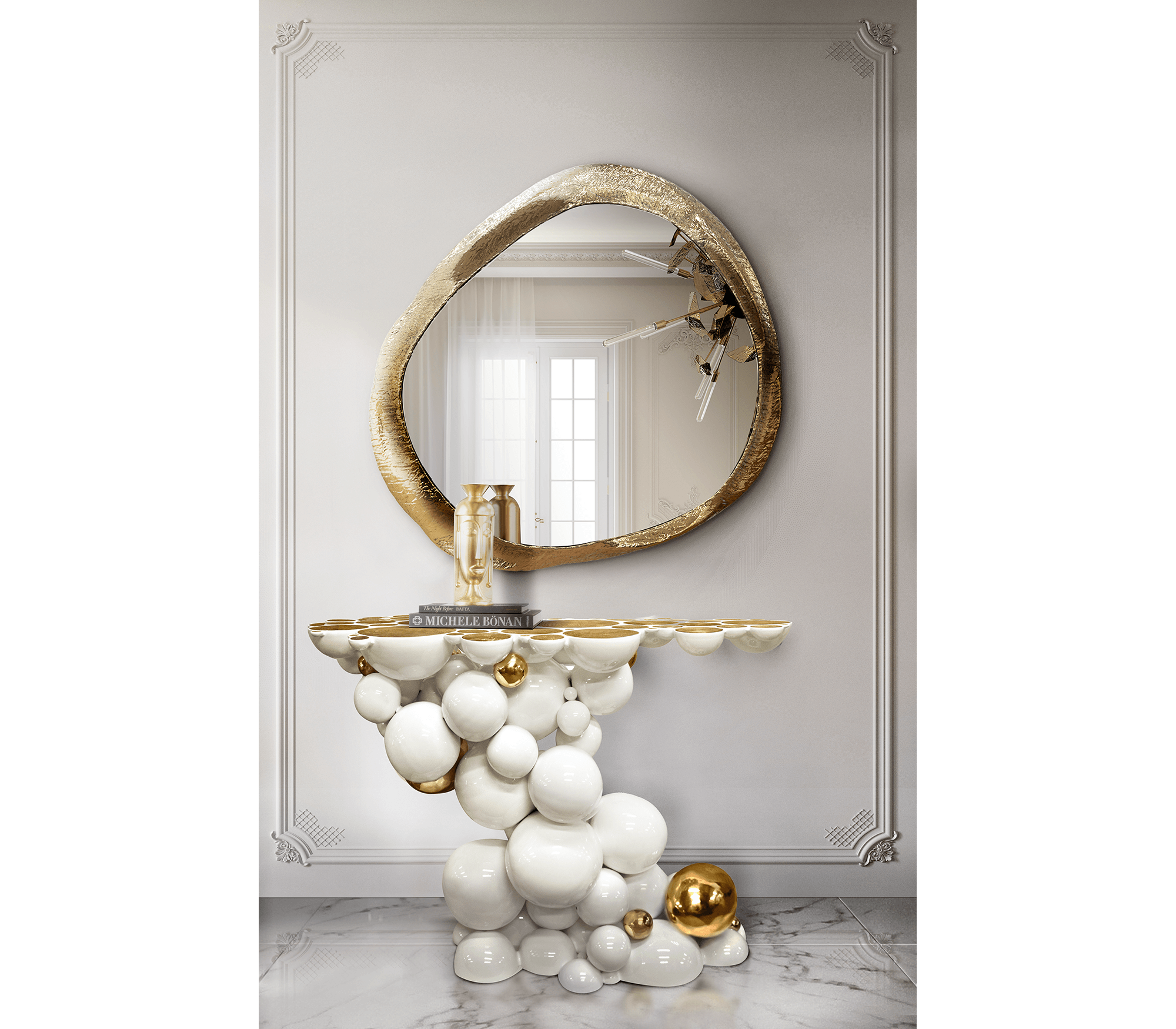 0-180 Ньютон белая консоль Boca Do Lobo  - Вид №3