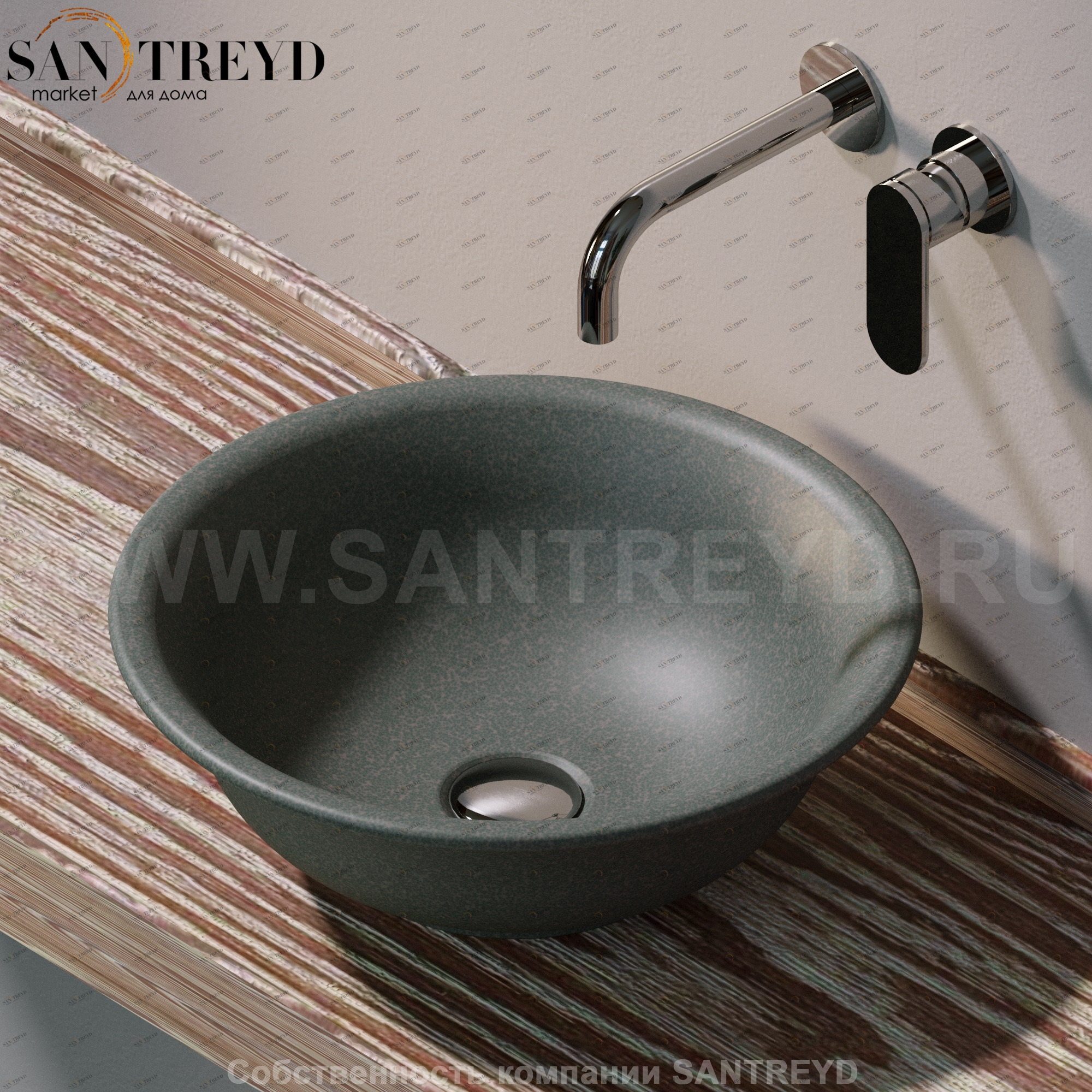 BL42L7037 Накладная раковина на столешницу  круглая Ceramica Flaminia Boll