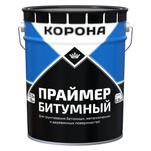 Битумный праймер КОРОНА для гидроизоляции фундамента и кровли 21.5 л 82535735