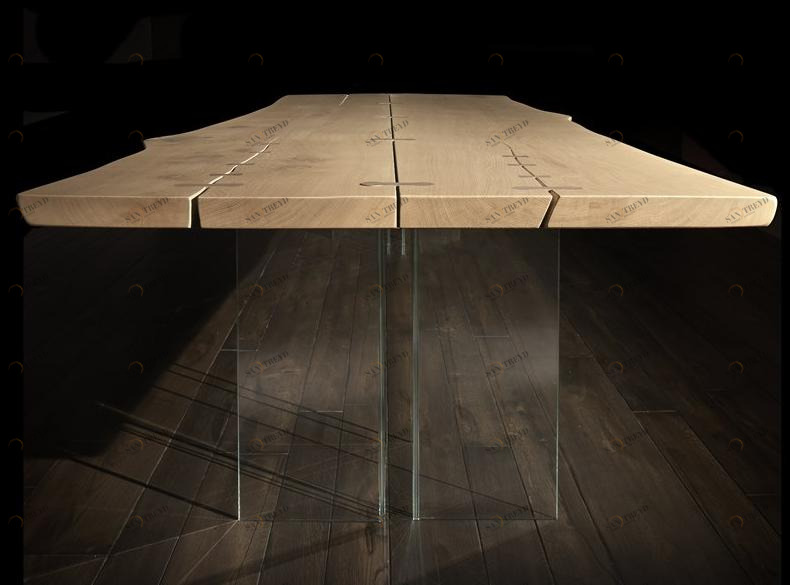 Arte Brotto Прямоугольный стол из дерева и стекла Vero L620