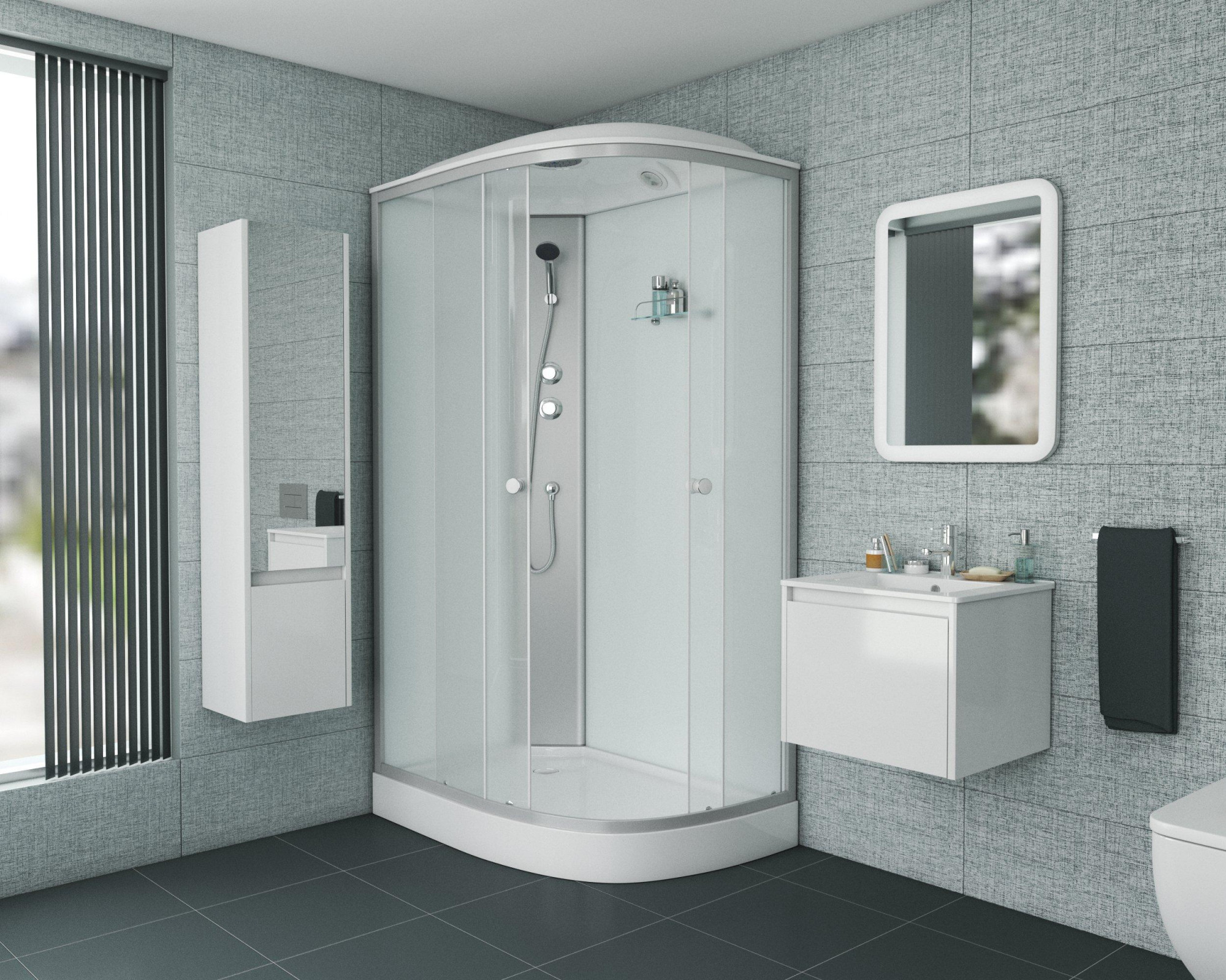 Душевая кабина NG- 4312-08R (1200х800х2150) низкий поддон(13см) стекло МАТОВОЕ Niagara ECO 4312R