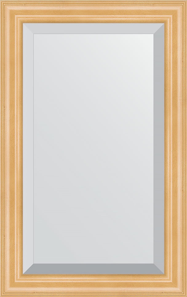 BY 1133 Зеркало с фацетом в багетной раме - сосна 62 mm EVOFORM Exclusive