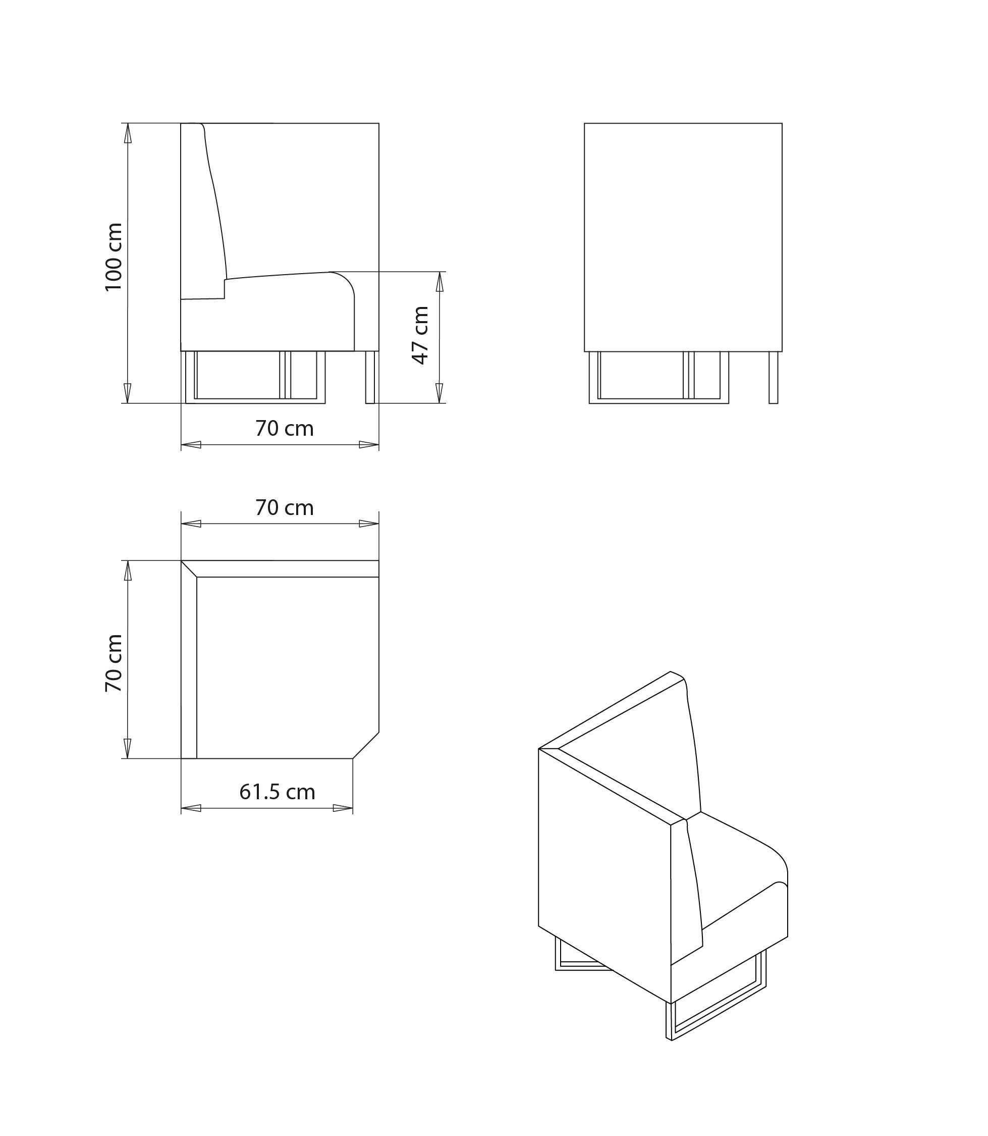 Тканевое угловое кресло Et al ARCH-00139963 - Вид №3