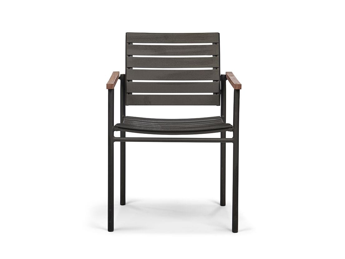 Алюминиевый штабелируемый садовый стул с подлокотниками Walters курорт ARCH-00089328 - Вид №1