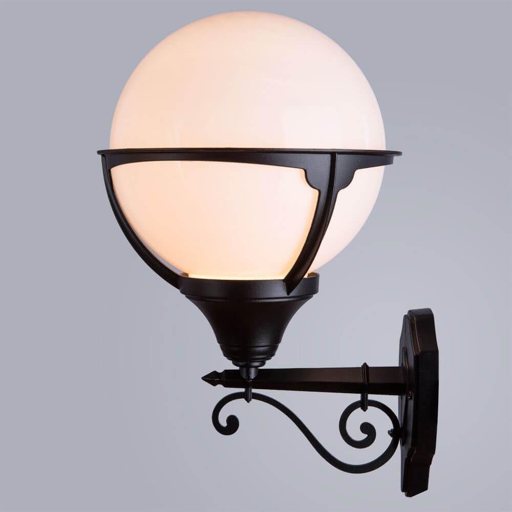 Уличный настенный светильник черно-белый Arte Lamp Monaco A1491AL-1BK ARTE LAMP MONACO 00-3897334 Белый;черный - Вид №1
