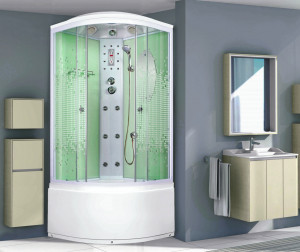 Душевая кабина NG-308-01N (900х900х2200) высокий поддон(48см) стекло МОЗАИКА