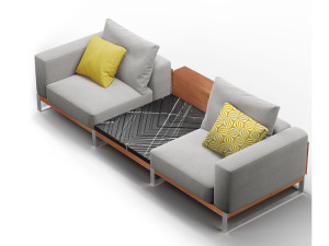Тканевый модульный садовый диван