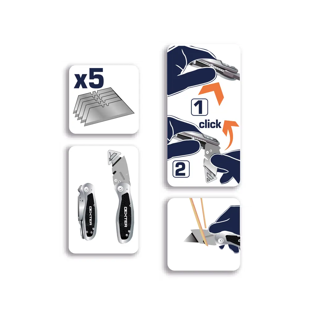 Складной нож Dexter 160 мм с трапециевидным лезвием 83684294 STLM-0043439 - Вид №4