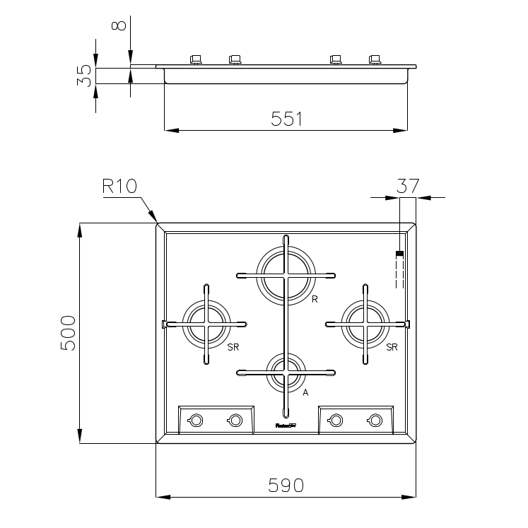 Foster Варочная панель Вероника 7066052  - Вид №1