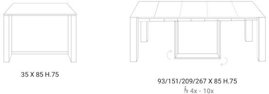 Ozzio Italia Выдвижная консоль из дерева  T021  - Вид №24