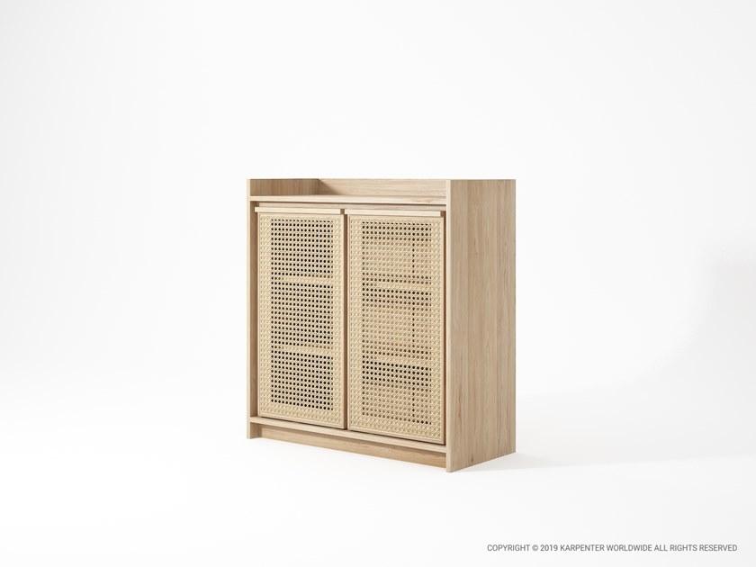 KARPENTER Комод из массива дерева и ротанга с распашными дверцами Roots sun-id-1357623 - Вид №3