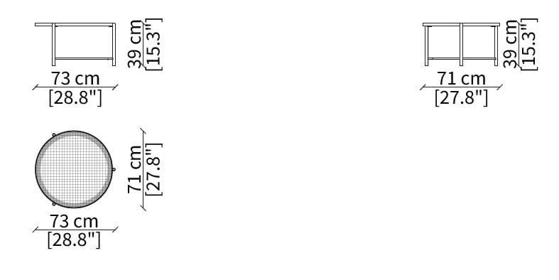 Круглый металлический журнальный столик Frigerio Santamonica ARCH-00146808 - Вид №8