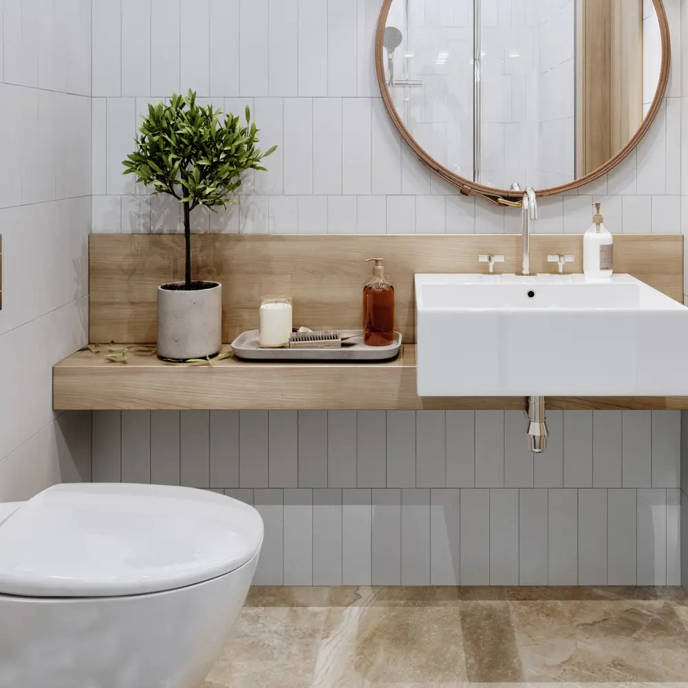 Глазурованный керамогранит Belani Матео 7.5x25 см 0.79 м² цвет белый структурный STLM-2129741