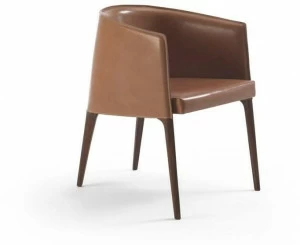 Frigerio Salotti Мягкое кожаное кресло с подлокотниками Jackie