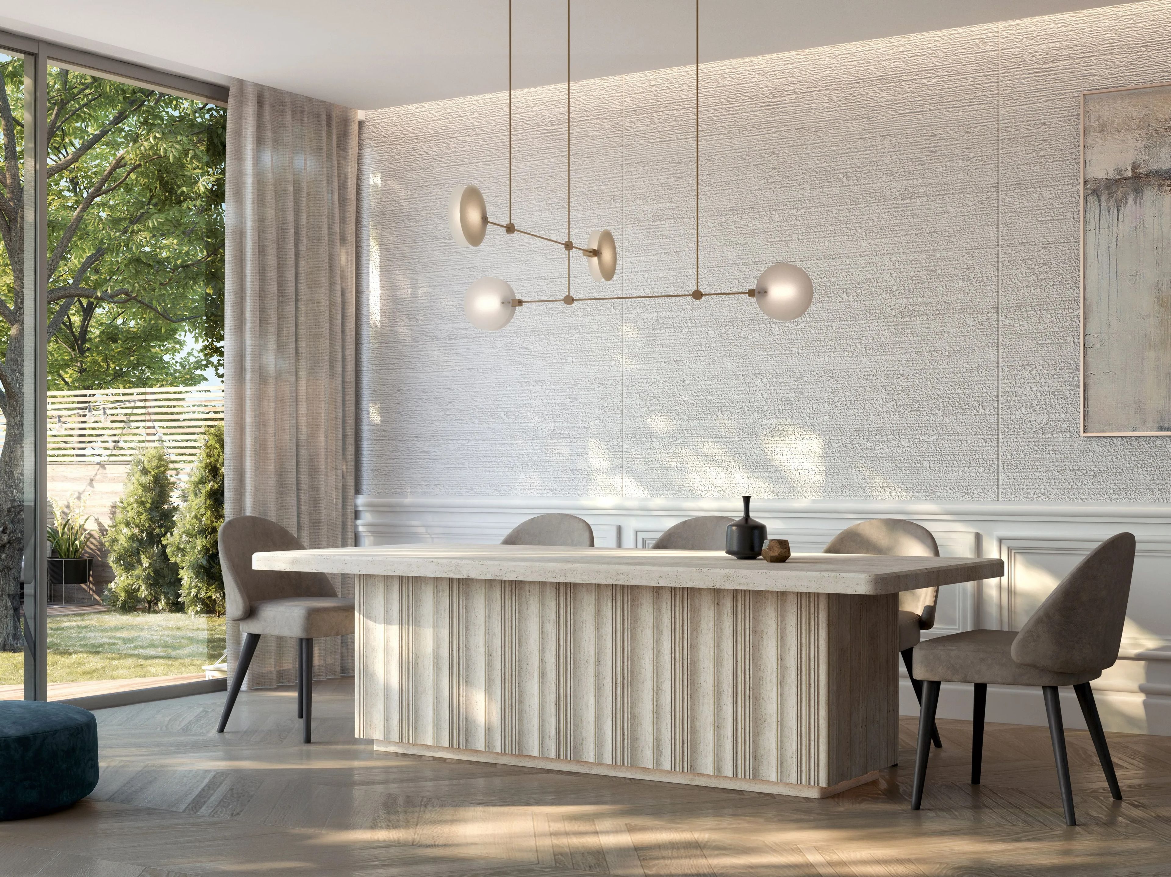 Прямоугольный стол из травертина Davani Purity ARCH-00042778 - Вид №5