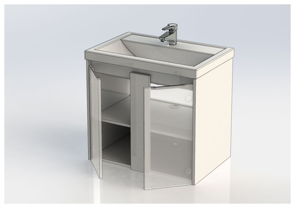 Тумба под раковину Aquanet Клио 70 дуб кантри/белый sun-id-275370 - Вид №4