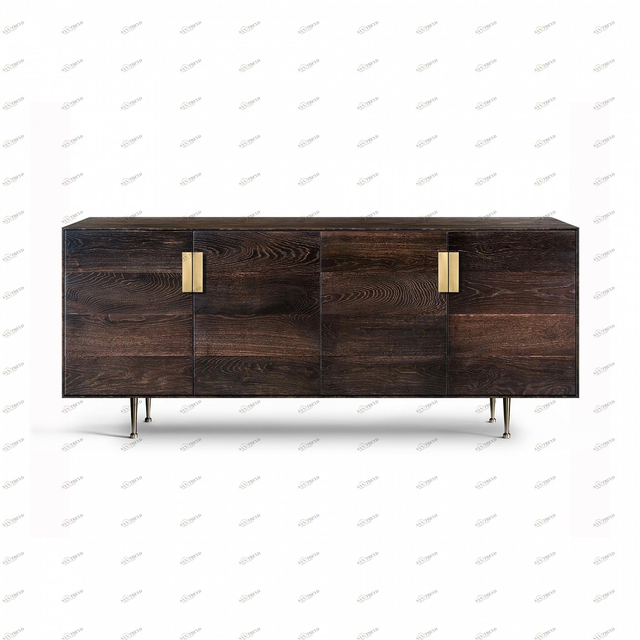 Тумба высокая с 4 дверцами ясень кофейный Bullwood ACWD BULLWOOD 00-3981915 Коричневый 