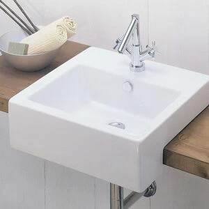 19014 Полувстраиваемая раковина консольная 50 см белая Hidra LOFT