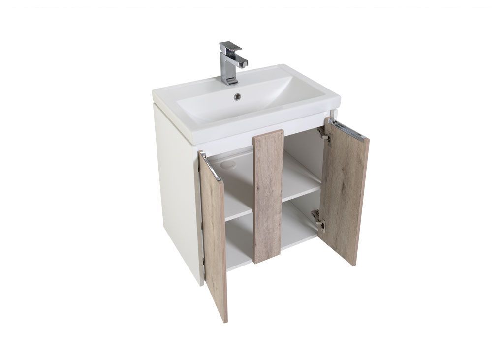 Тумба под раковину Aquanet Клио 60 дуб кантри/белый sun-id-275369 - Вид №3