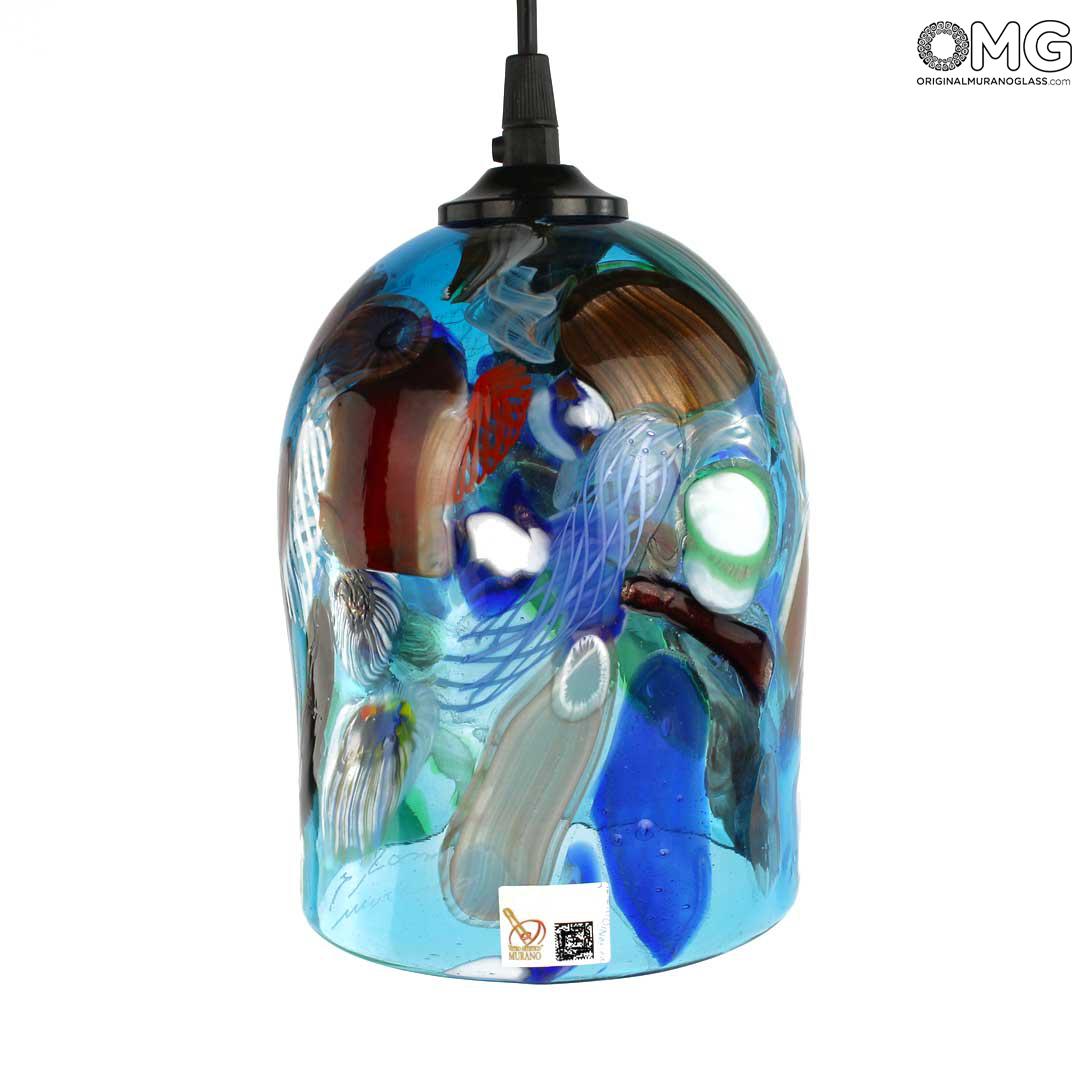 3706 ORIGINALMURANOGLASS Потолочный светильник Сезанн с миллефиори - муранское стекло OMG 12 см  - Вид №1