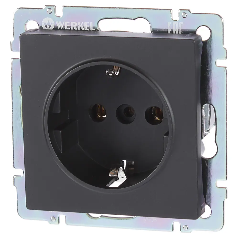 Розетка встраиваемая WERKEL с заземлением для скрытого монтажа 17784008 Встраиваемые механизмы STLM-0008631 - Вид №2