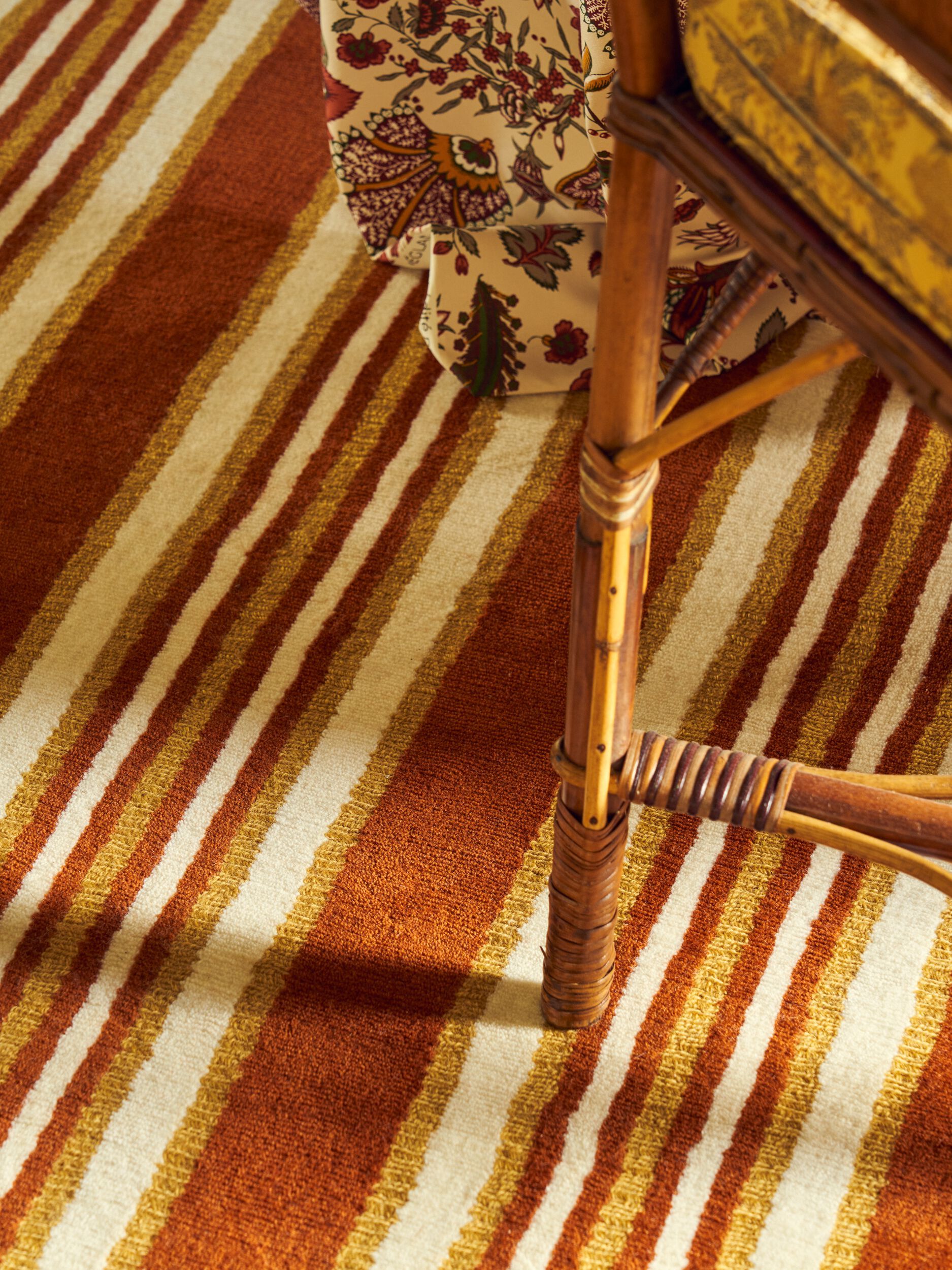 Изготовленный на заказ полосатый шерстяной прямоугольный ковер LELIEVRE Quenin-Belle Époque ARCH-00008958 - Вид №3