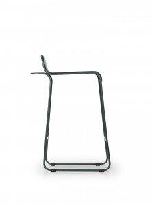 FL 6505 Средний табурет со стальной салазкой True Design Flow