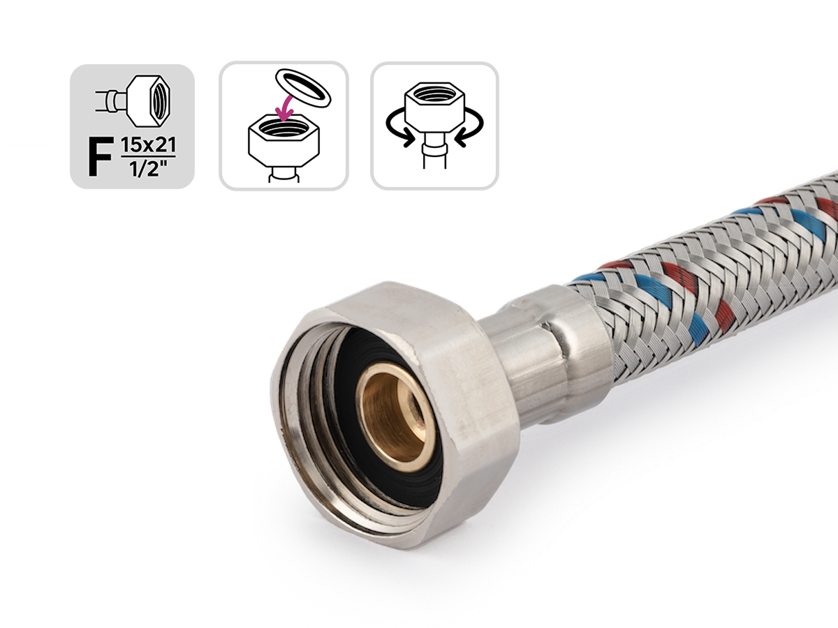 Гибкая подводка Equation для смесителей - универсальное подключение воды 82661656 STLM-0033137 - Вид №2