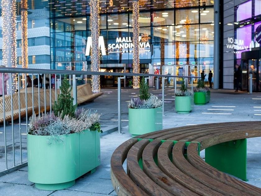 VESTRE Прямоугольная кашпо для общественных мест из стали с порошковым покрытием Pop sun-id-1413804 - Вид №6