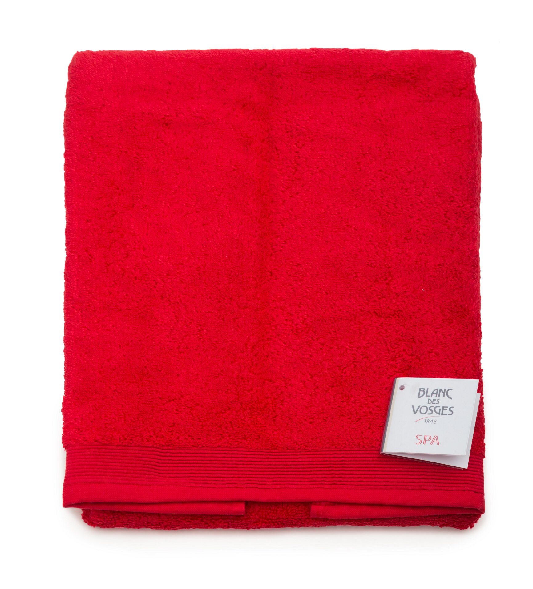 TOW_UNI_C_55 Полотенце 55/110 cerise вишневый хлопок 600гр/м2 Blanc des Vosges Santreyd 