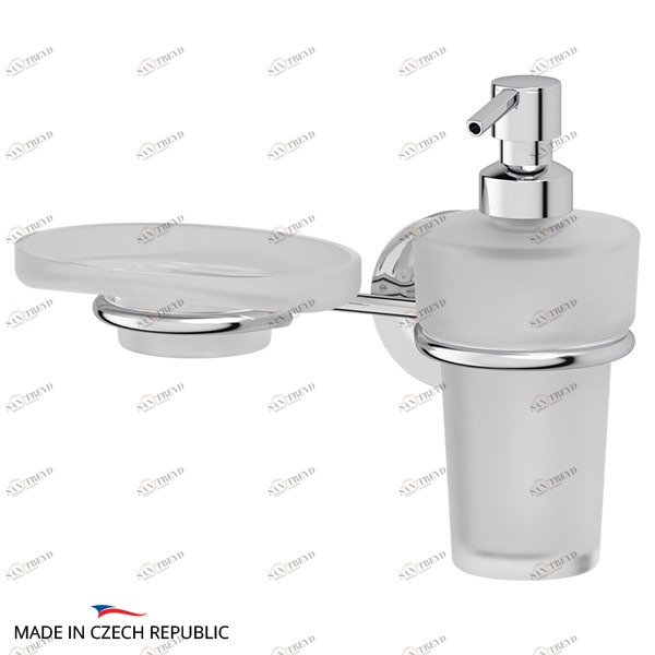 Держатель с матовыми дозатором 250 мл и мыльницей Ellux ELEGANCE ELE 008-C04 sun-id-561292