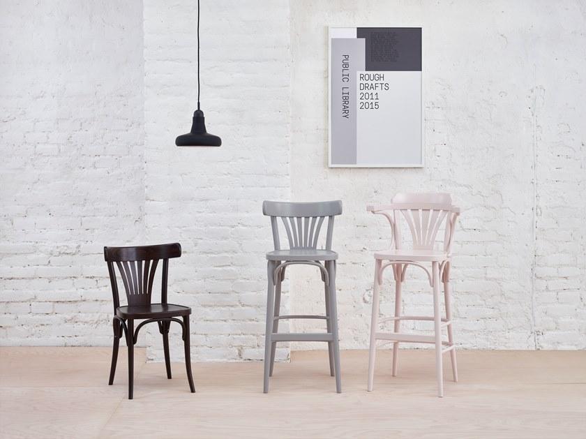 TON Табурет из дерева со спинкой и подставкой для ног sun-id-1411281 - Вид №5