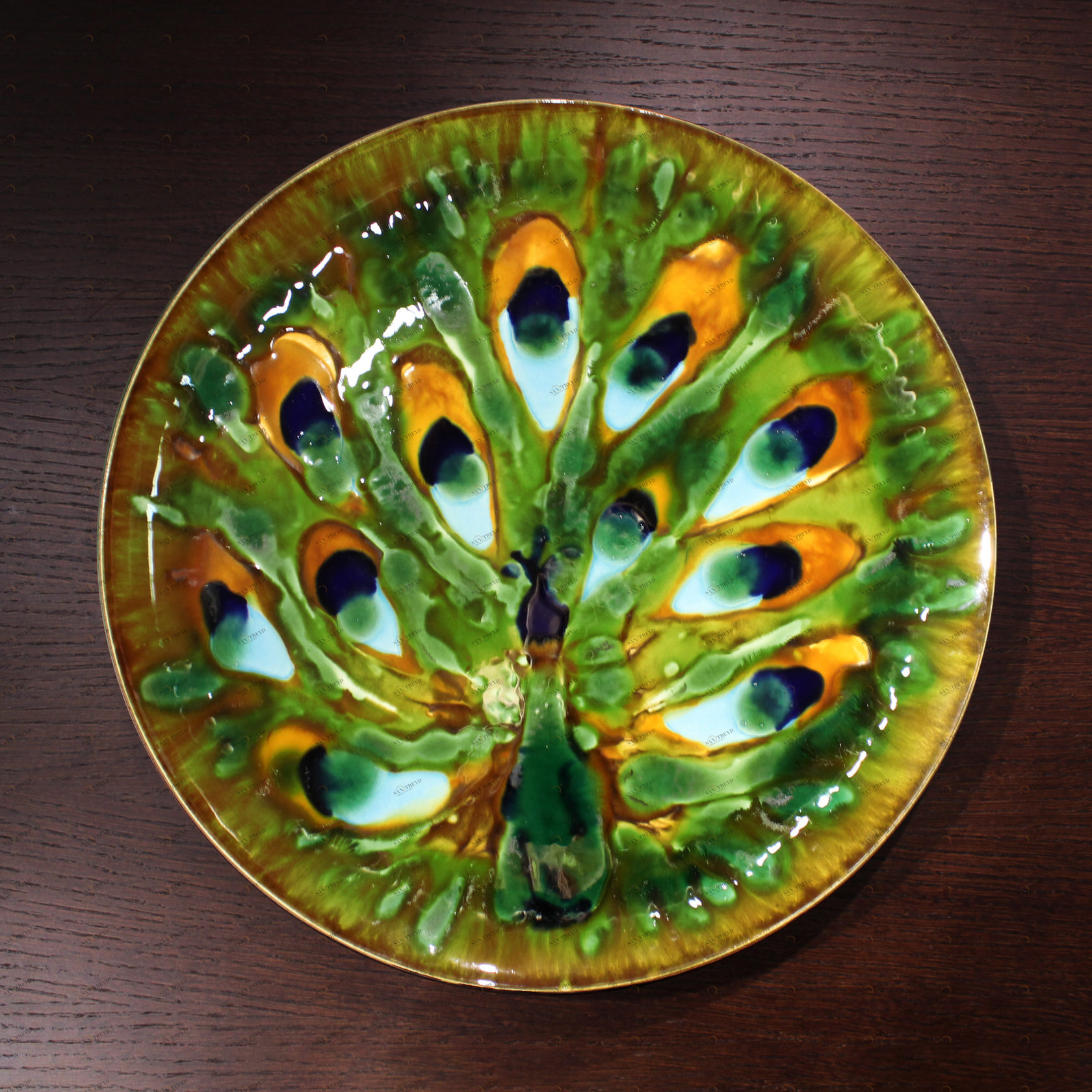 Декоративное блюдо "Павлин" PROVANSFAIENCE sun-id-994766