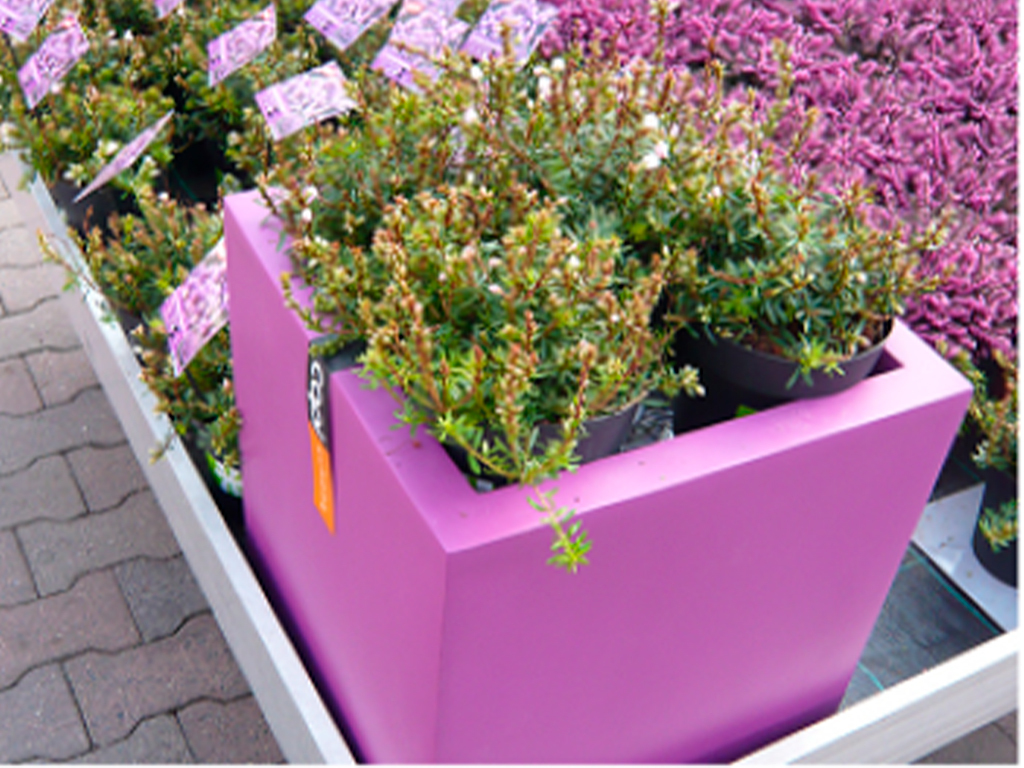 Вазон Кашпо коллекции "Ардена" АD 70/70/70 RAL7021 ГеоПластБорд GPBST-96 - Вид №3