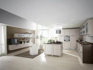 Cucine Lube Кухня из маринованного ясеня с островом Claudia