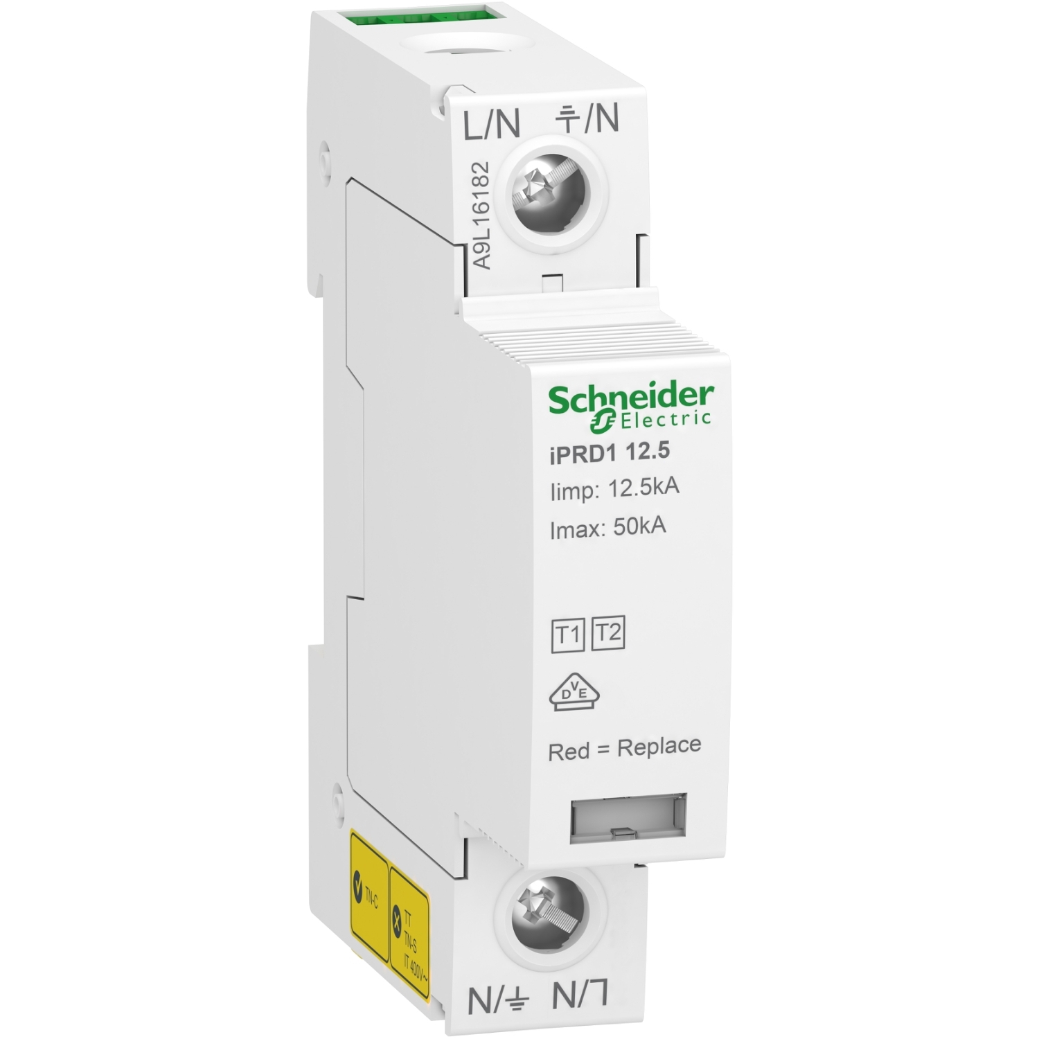 A9L16182 УЗИП iPRD1 12.5r 1P 50kA КЛАСС 1+2 с картриджем Schneider Electric 